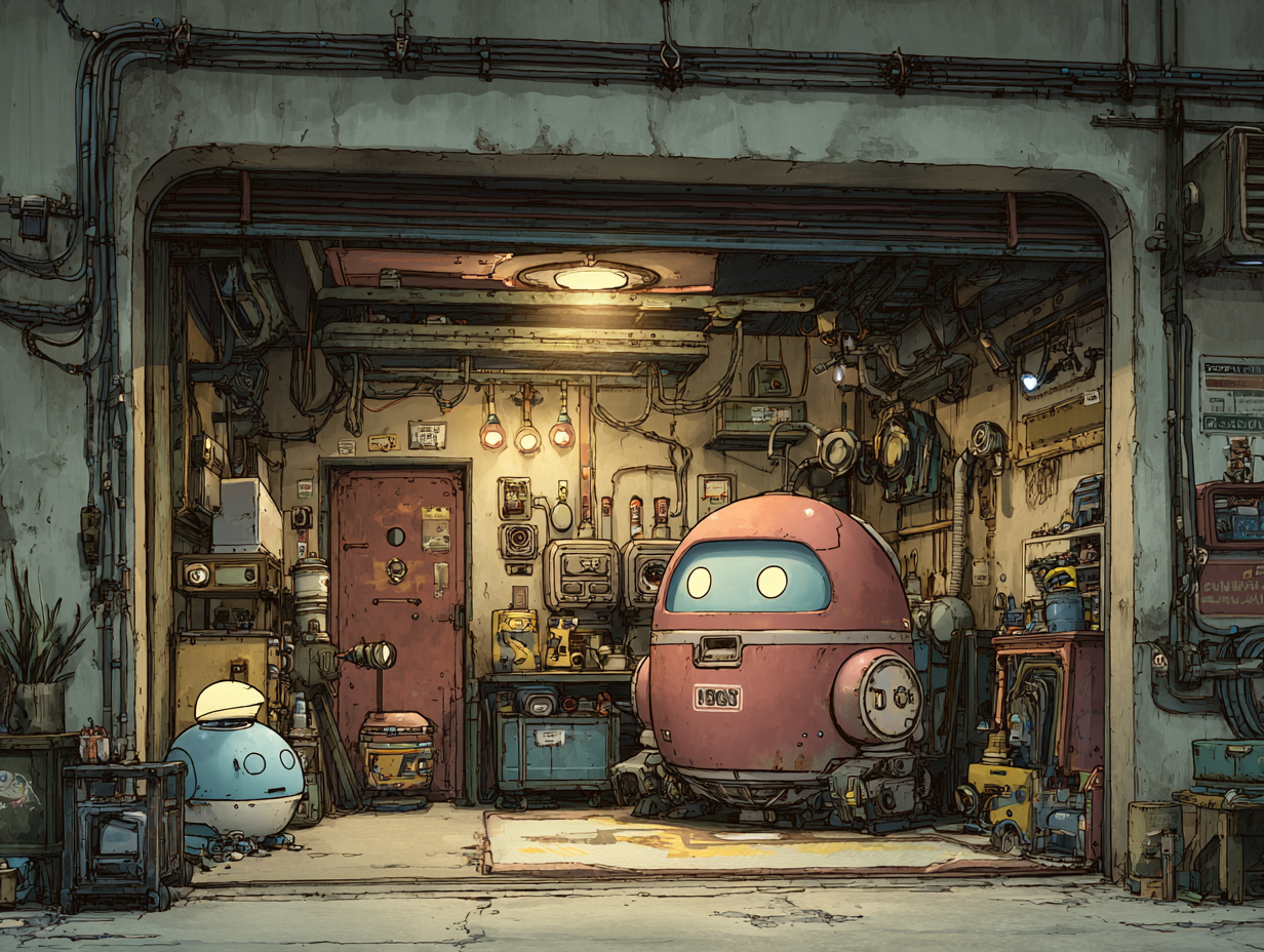 Cozy garage workshop